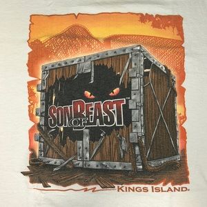 Vintage Kings Island SON of BEAST Cedar Fair t-shirt L Large *RARE*